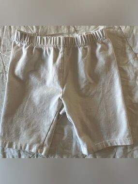 Hanna Andersson White Kids Cotton Elastic-Waist Shorts